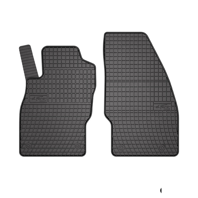 Tapis de sol pour Opel Corsa E 2014-2019 en caoutchouc Noir 2 Pcs