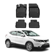 OMAC Tapis de sol en caoutchouc pour Nissan Qashqai J11 2014-2021 Noir Premium