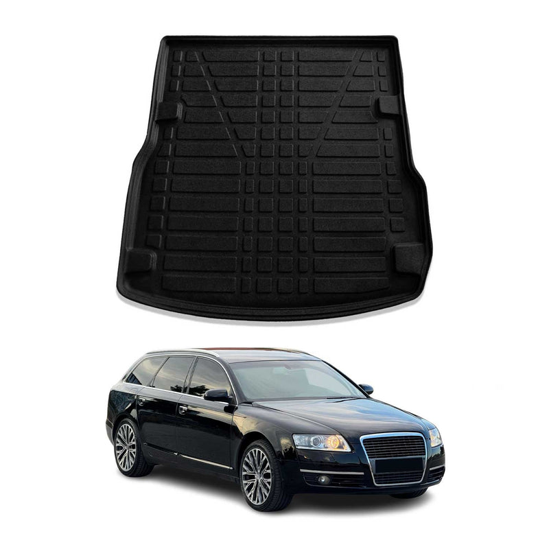Tapis de coffre pour Audi A6 C6 Break Allroad 2004-2011 caoutchouc TPE Noir