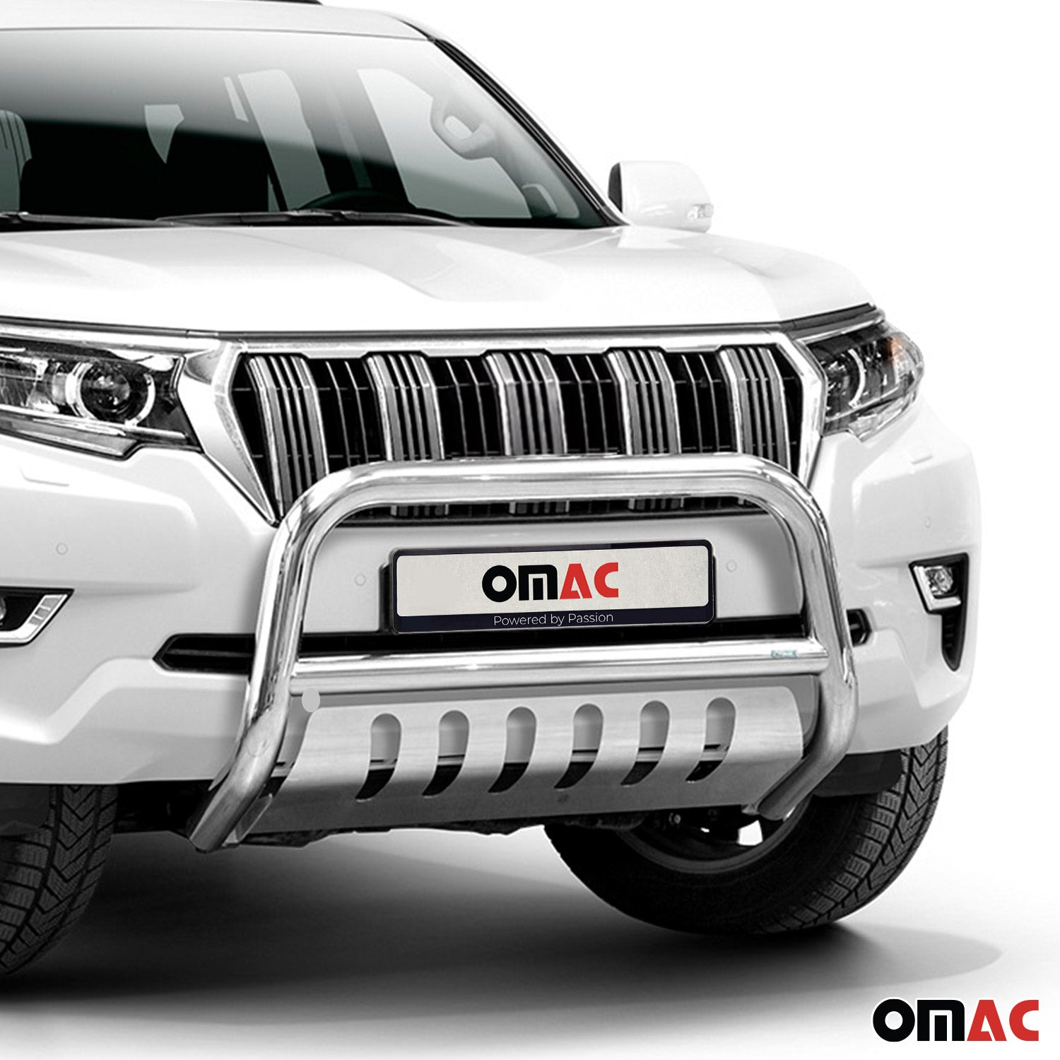Pare-Buffle Avant Pour Toyota Land Cruiser 150 2019-2023 Acier Inox Argent