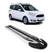 Marchepieds Latéraux pédale pour Ford Tourneo Courier I 2014-2023 L1 Alu Gris 2x