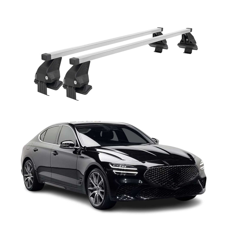 Barres de toit transversales pour Genesis G70 2017-2020 Gris