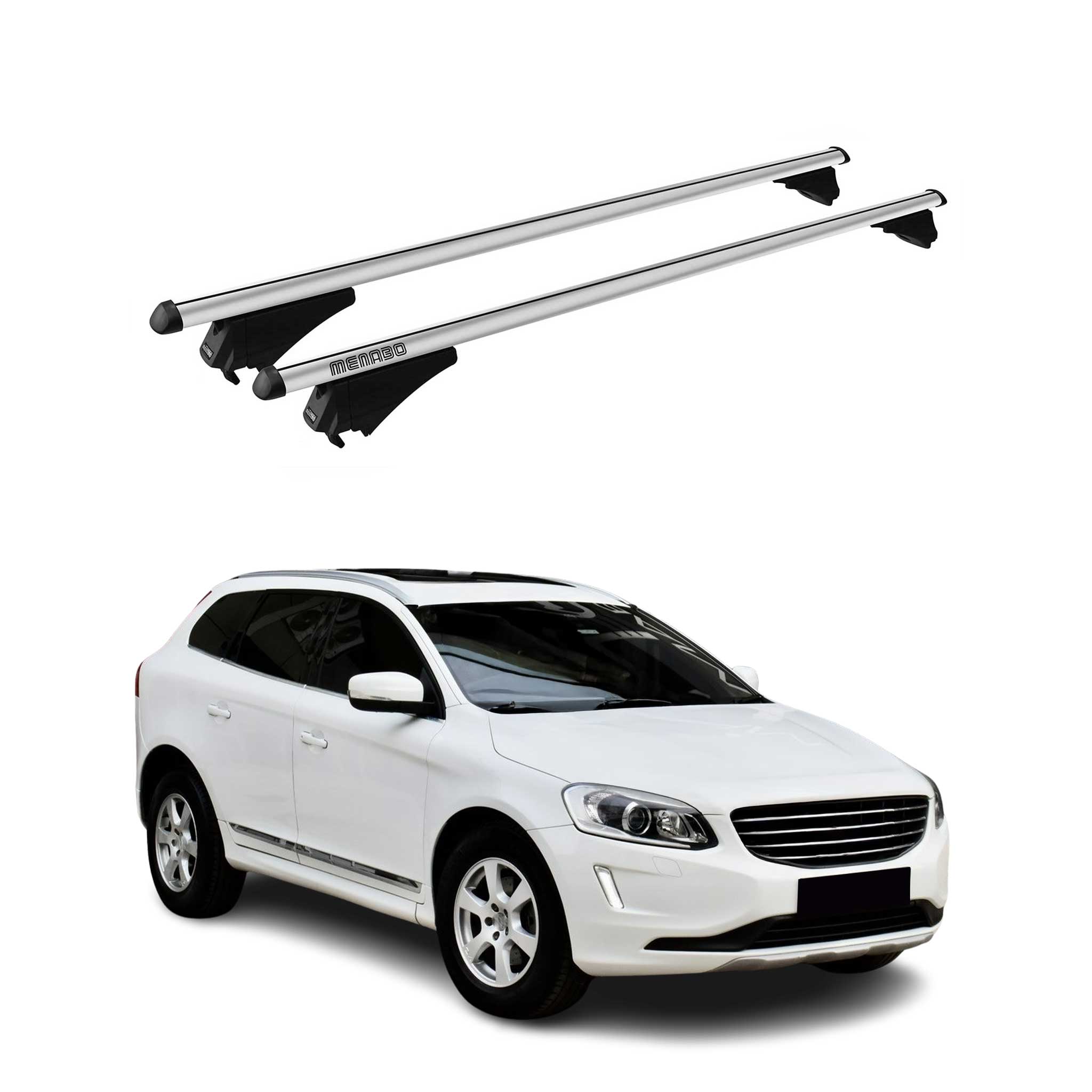 Tiger Barres de toit transversales pour Volvo XC60 2014-2017 Gris