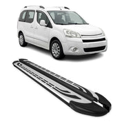 Marchepieds Latéraux pour Citroen Berlingo 2008-2018 L1 Aluminium Gris Noir 2Pcs