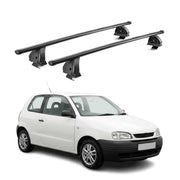 Barres de toit transversales acier pour Seat Arosa 1997-2004 TÜV 75 kg Noir 2Pcs