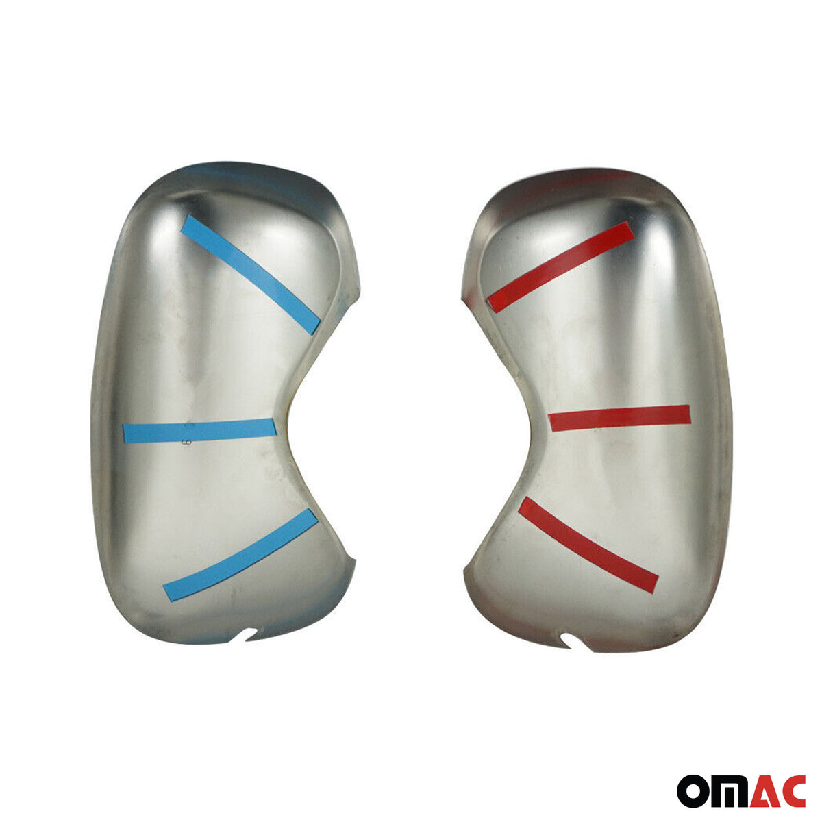 Coques de Rétroviseurs pour Opel Vivaro A 2001-2014 en Acier Chromé Argent