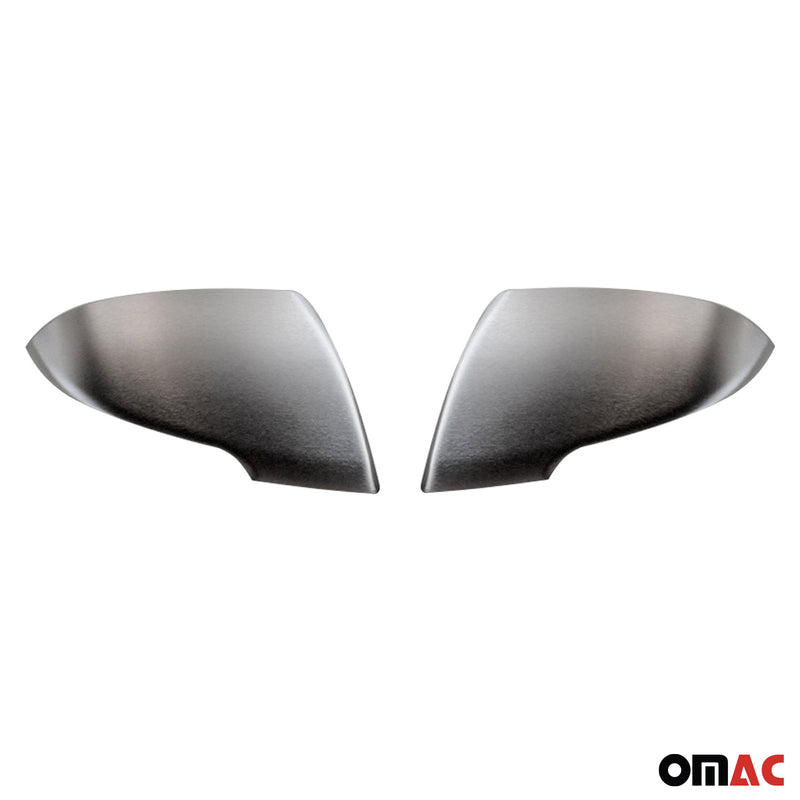Coques de Rétroviseurs pour Kia Sportage III 2x Acier Inox Chromé Foncé