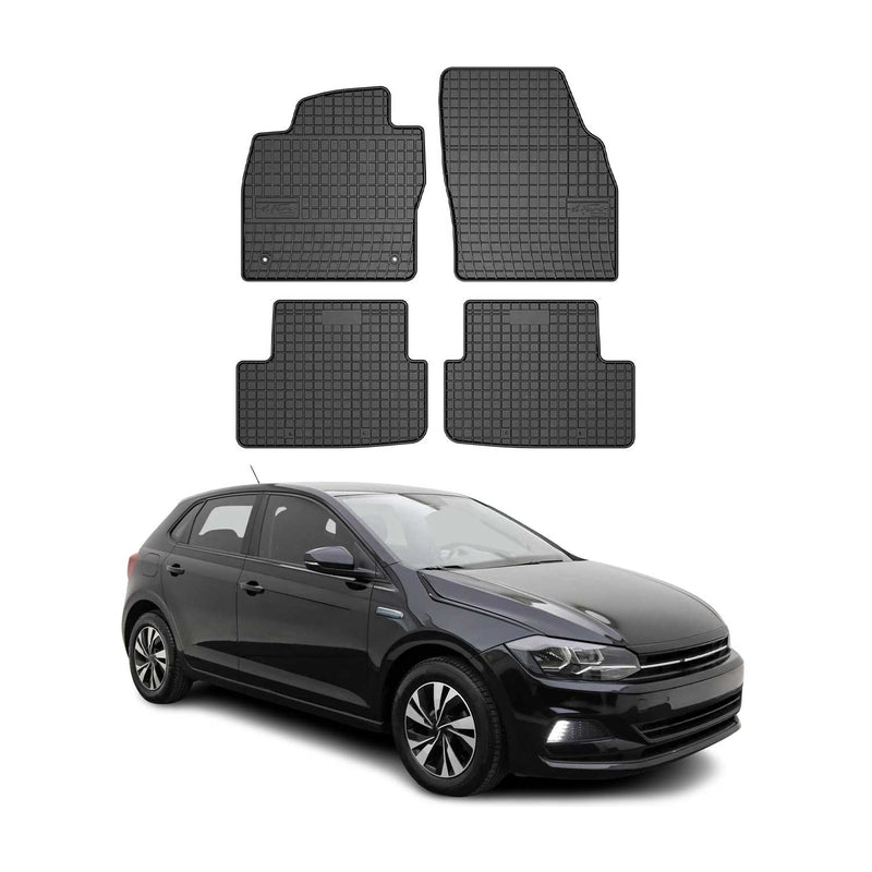 Tapis de Sol pour VW Polo 2017-2022 Caoutchouc Noir