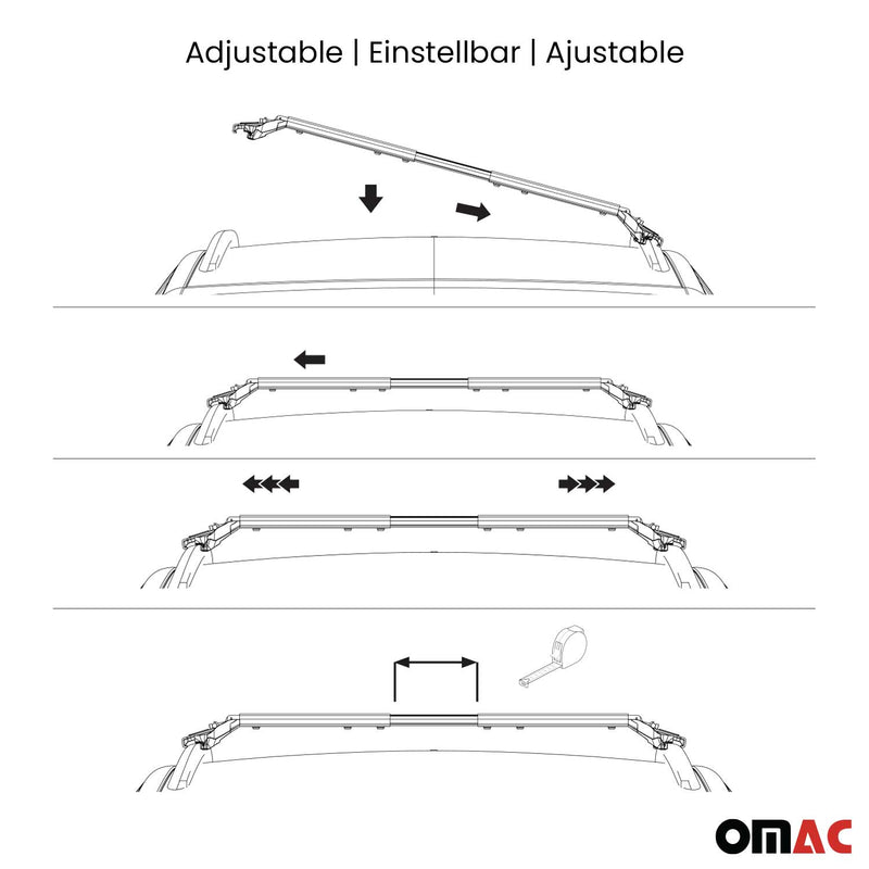 Barres de toit transversales TÜV pour Skoda Kodiaq NS7 2017-2024 Alu Gris 2x