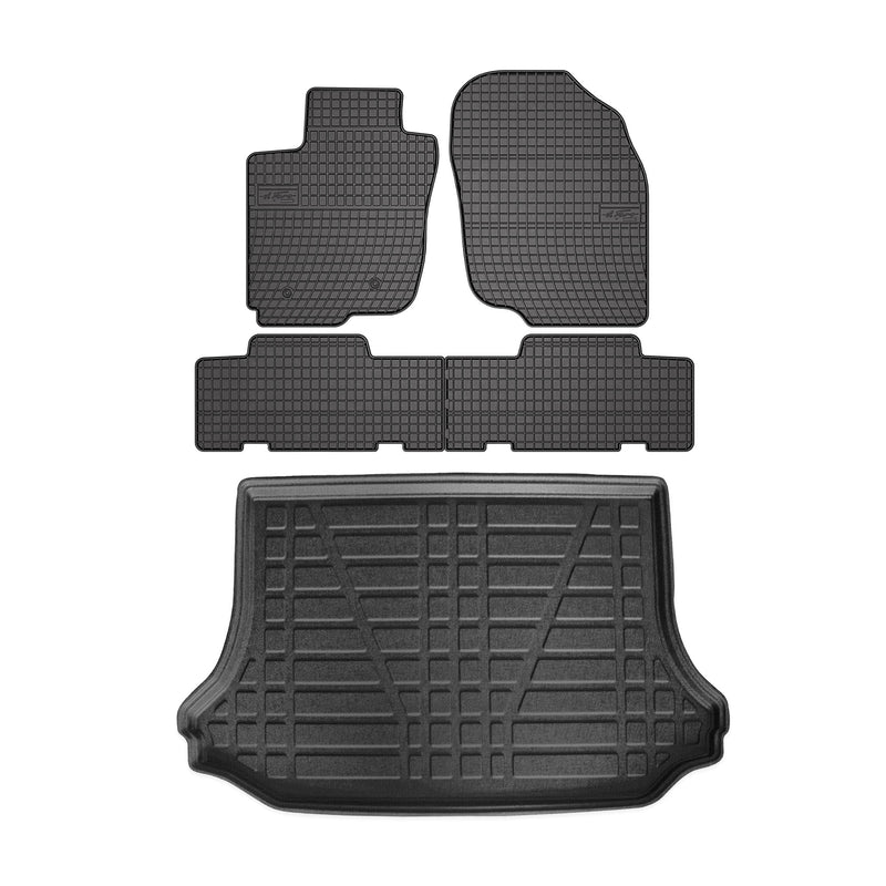 Kit Tapis de sol et coffre pour Toyota RAV4 2006-2012 TPE Noir