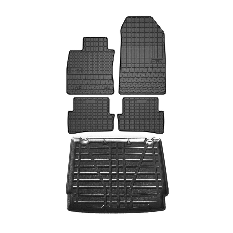 Kit Tapis de sol et coffre pour Renault Clio 2012-2018 TPE Noir