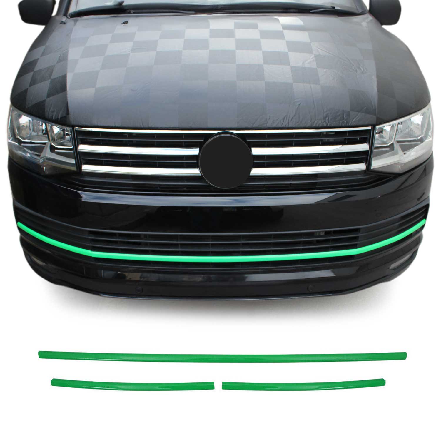 Moulure de Grille de Calandre pour VW T6 Transporter 2015-2019 Highline Vert 3x