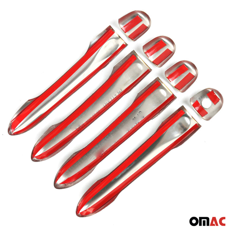 Couverture de poignée de porte pour Renault Megane 2008-2016 en Acier Inox 8Pcs