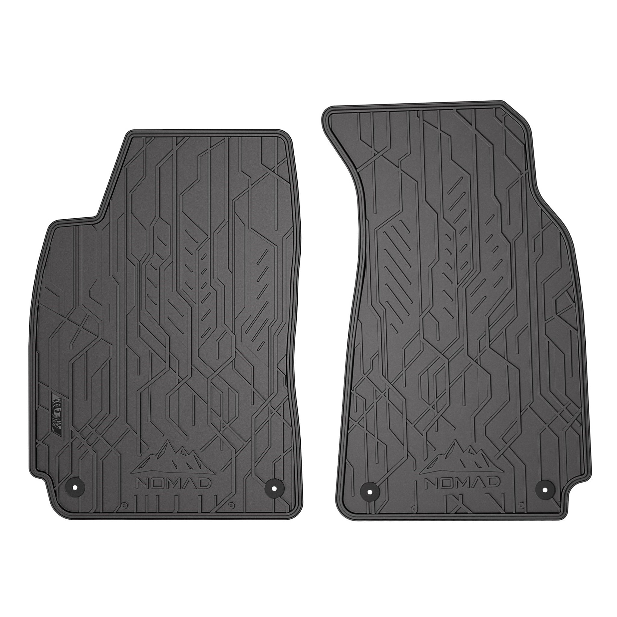 Tapis de Sol de Voiture pour VW Passat B5 1996-05 Caoutchouc Durable Noir 2Pcs