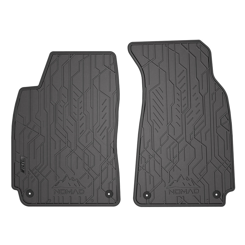 Tapis de Sol de Voiture pour VW Passat B5 1996-05 Caoutchouc Durable Noir 2Pcs