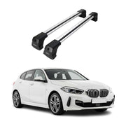 Barres de toit transversales pour BMW Serie 1 F40 2019-2024 Aluminium Gris 2Pcs