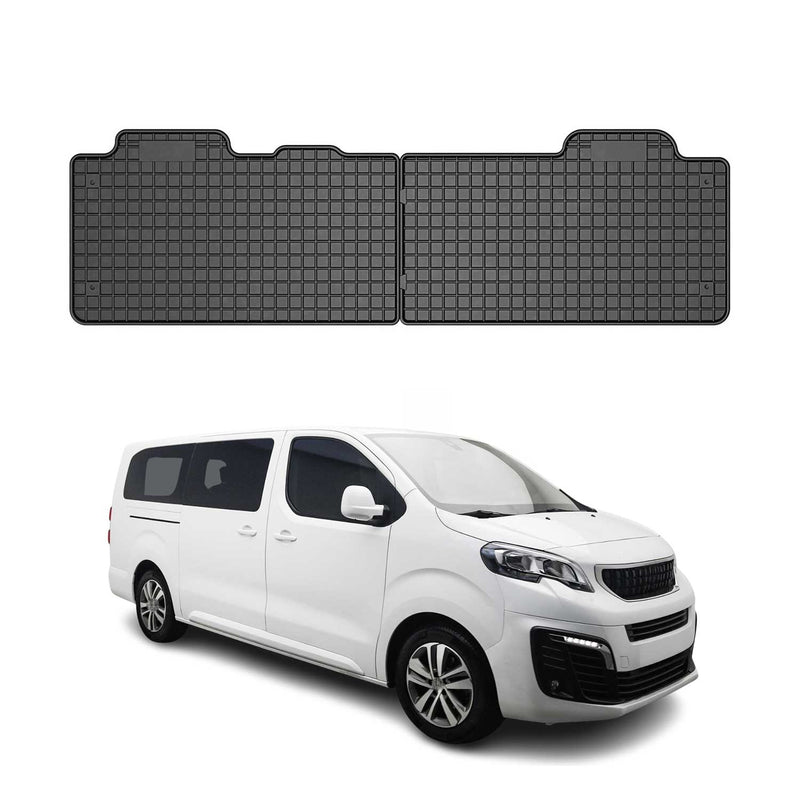 Tapis de Sol pour Peugeot Traveller 2016-2022 Caoutchouc Noir