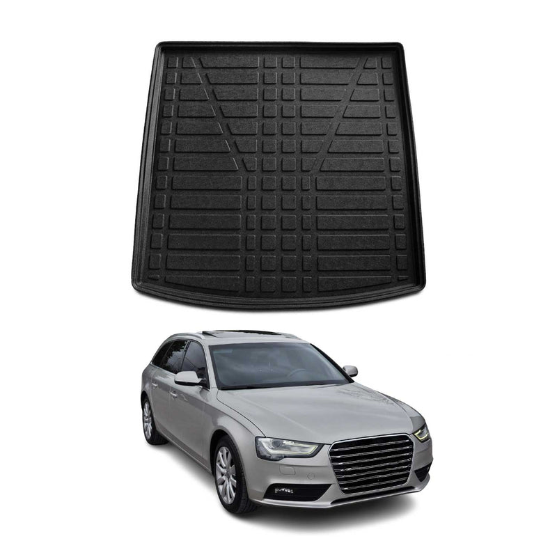 Tapis de coffre pour Audi A4 B8 Break 2007-2015 Break caoutchouc TPE Noir