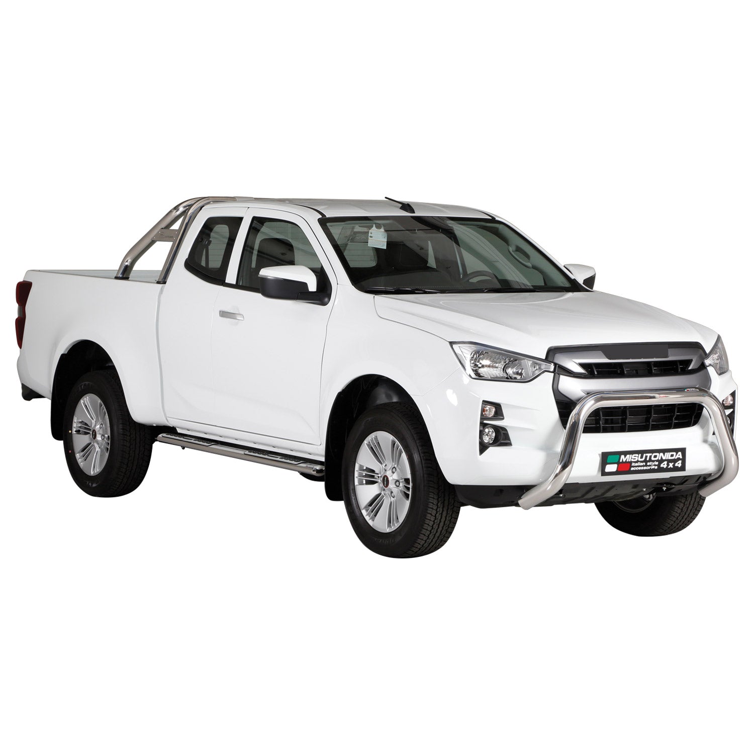 Marchepieds Latéraux pour Isuzu D-Max Space Cab 2019-2026 Acier Inox Argent