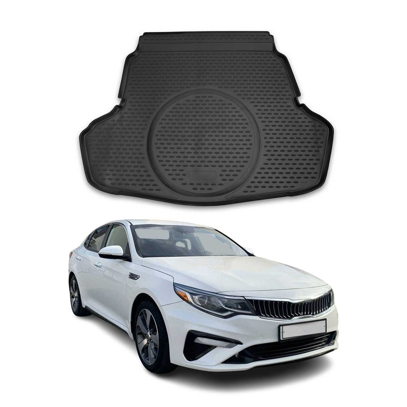 Tapis de Coffre pour Kia Optima 2016-2019 TPE Noir