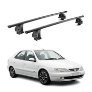 Barres de toit transversales acier pour Citroen Xsara 1997-2006 TÜV Noir 2Pcs
