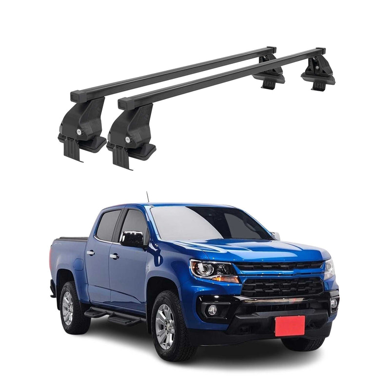 Barres de toit Transversales pour Chevrolet Colorado 2023-2025 4 Portes Noir 2x
