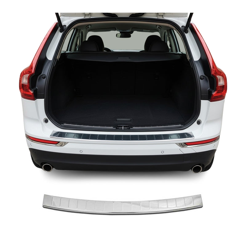 Protection Seuil de Pare-chocs Arriére pour Volvo XC60 2017-2020 Acier Inox