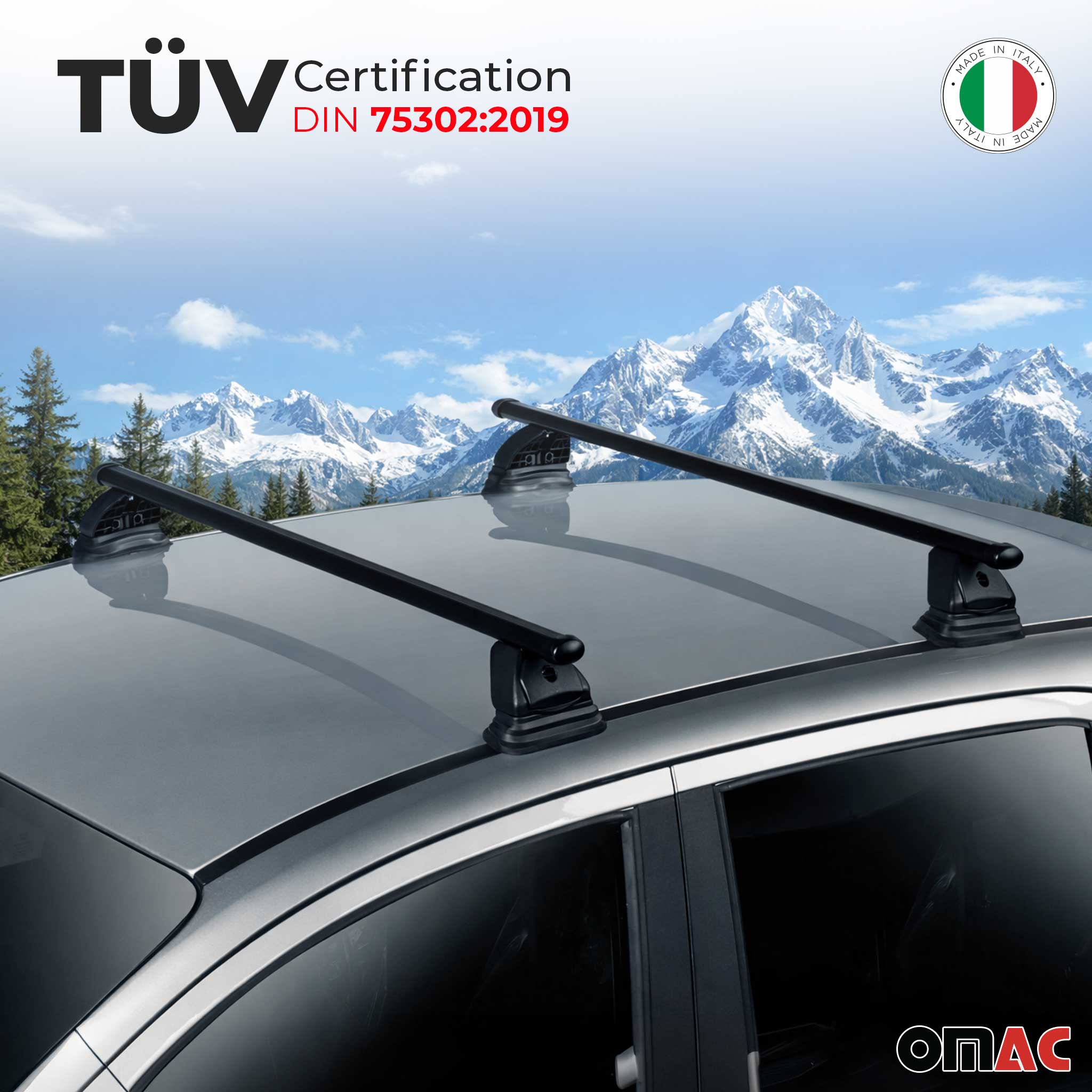 Barres de toit transversales acier pour Kia Cee'd II 2012-2018 TÜV 75 kg Noir 2x