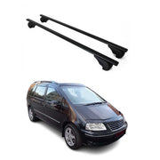Barres de toit Transversales pour VW Sharan 1995-2010 Fer Noir
