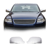 Coques de Rétroviseurs pour VW Touareg I 2002-2010 2x Acier Inox Chromé