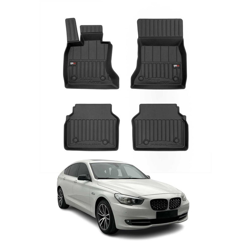 OMAC Tapis de sol caoutchouc pour BMW Série 5 Gran Turismo F07 2009-2017 Noir