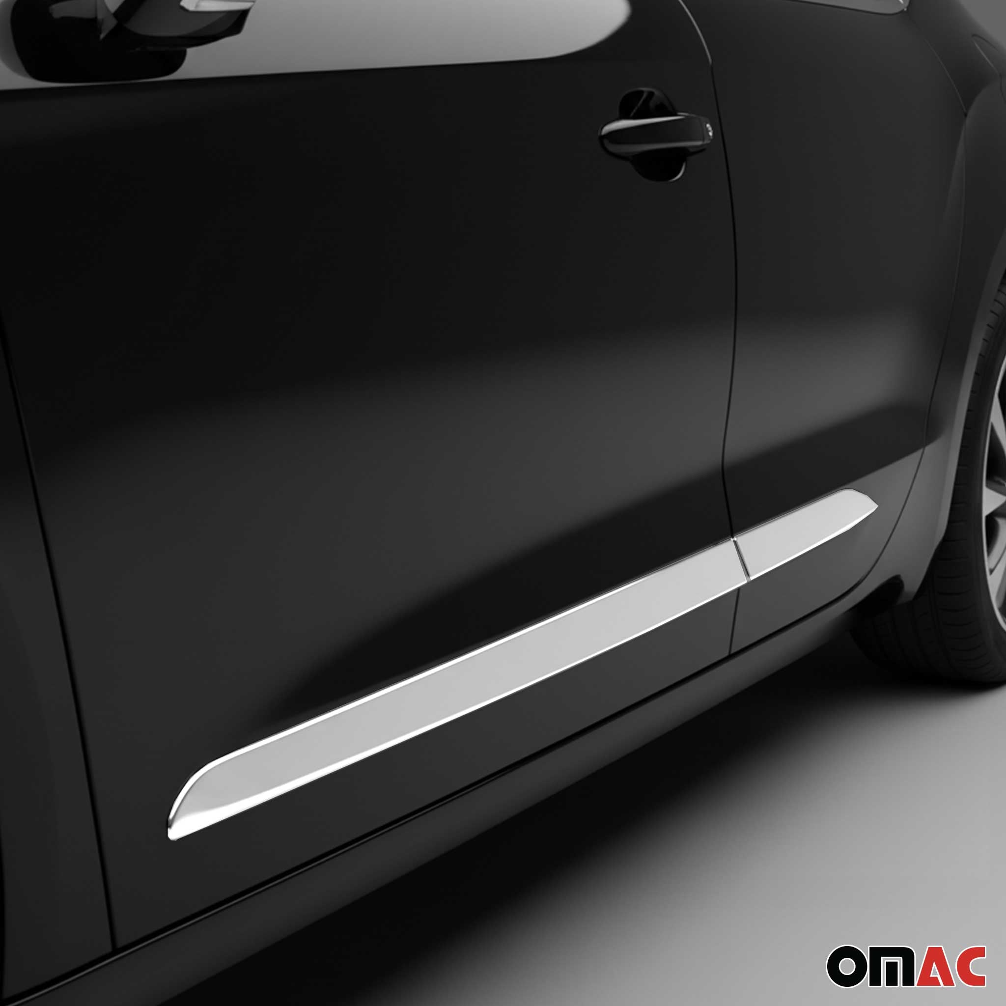 Bandes latérales de porte pour Citroën DS4 2011-2018 4 Pcs en Acier Silver