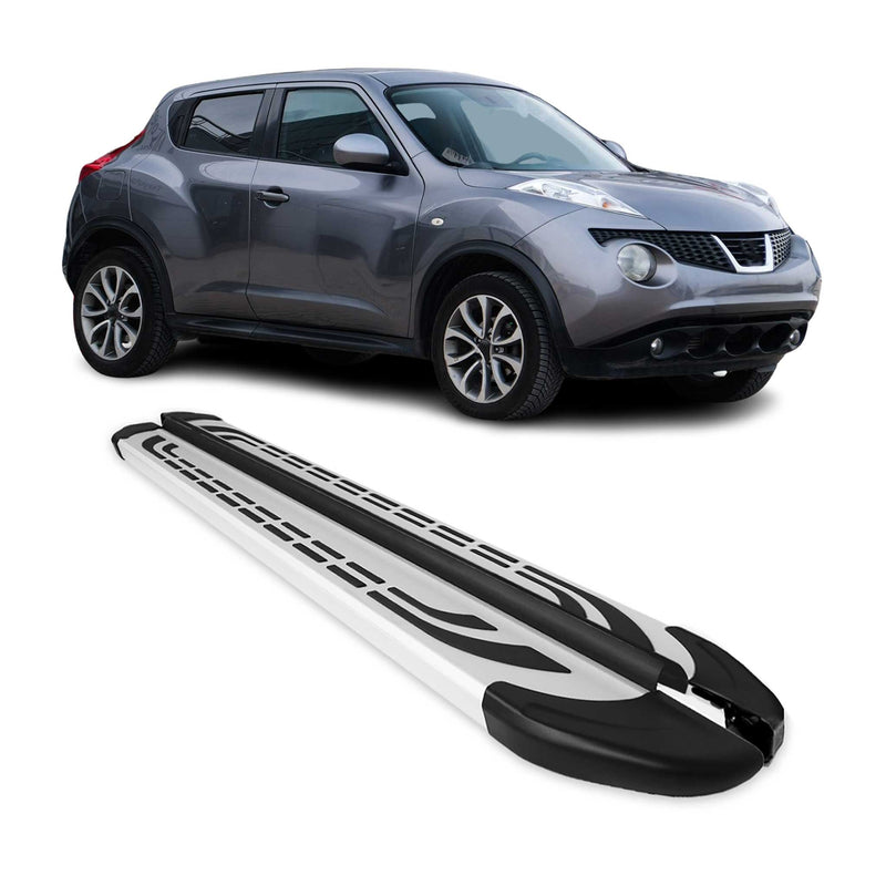 Marchepieds Latéraux pédale pour Nissan Juke 2010-2019 Aluminium Gris 2Pcs