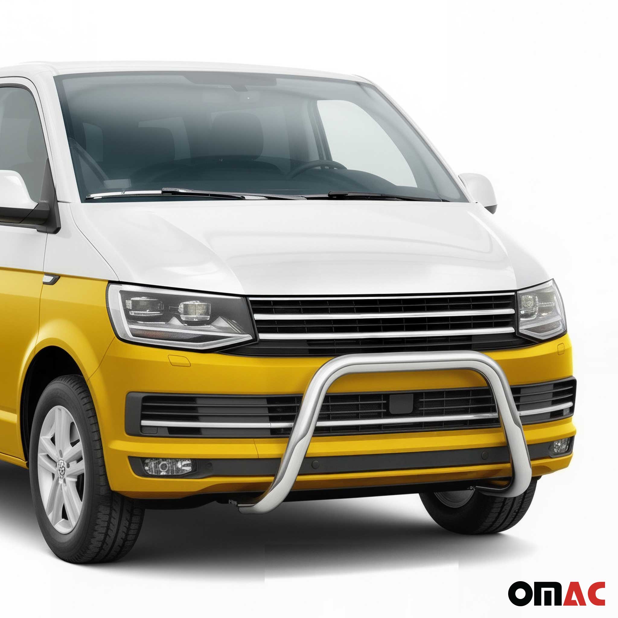 Pare-Buffle Avant Pour VW T6 T6.1 Transporter tout 2015-2024 en inox Argent