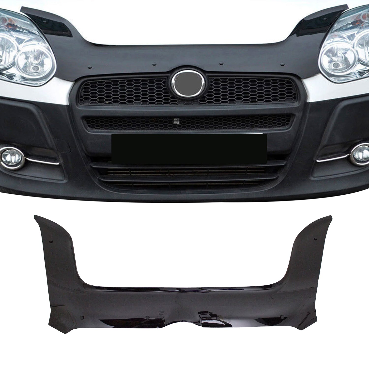 Deflecteurs d'air capot de voiture pour Fiat Doblo 2010-2014 Acrylique Noir