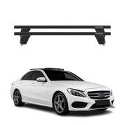Menabo Barres de toit Transversales pour Mercedes Classe C W205 2014-2018 Noir