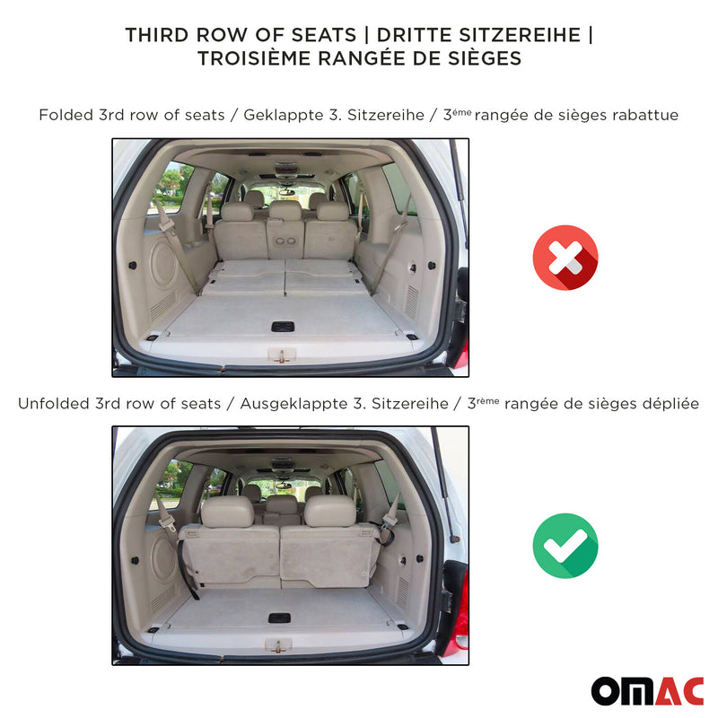 OMAC Tapis De Coffre pour Citroen C4 Grand Picasso 2006-2013 sièges dépliée