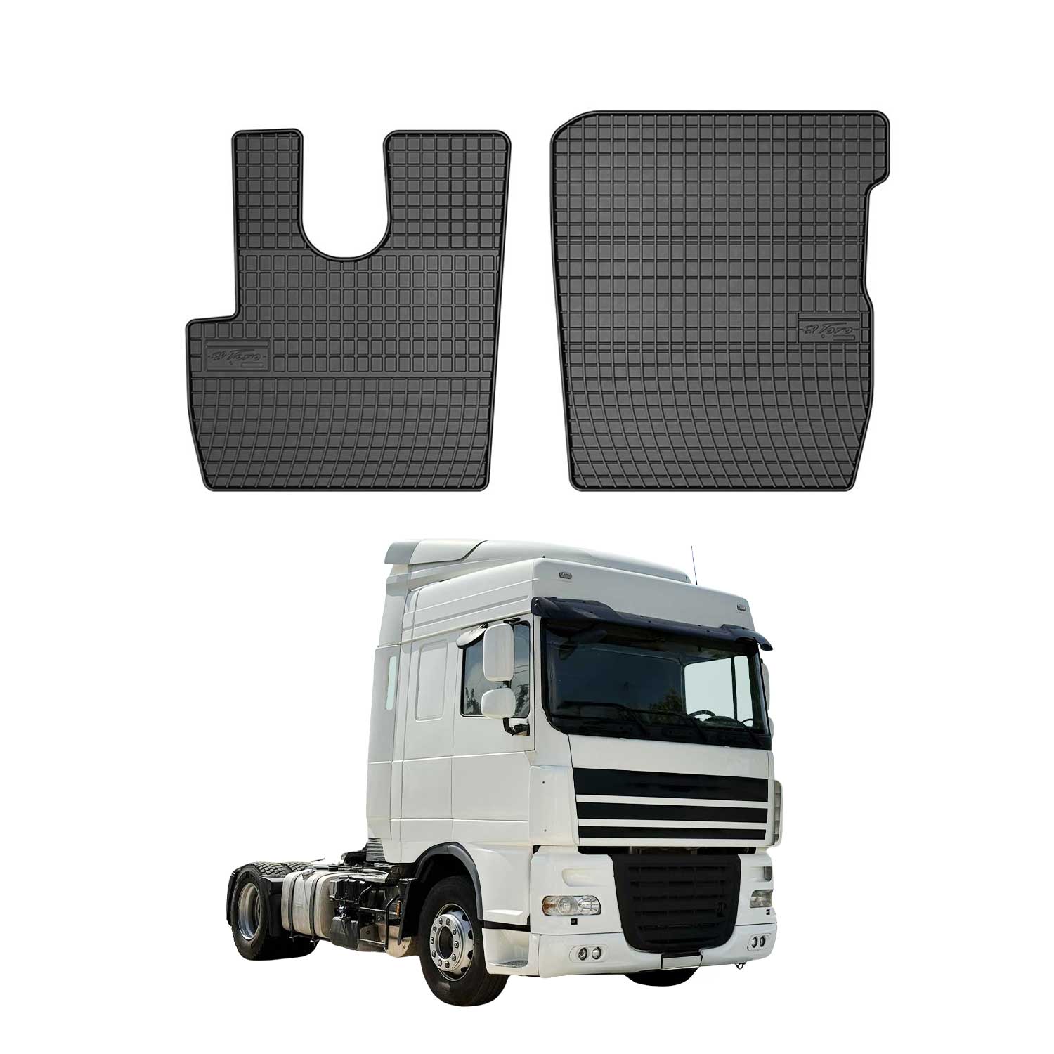 Tapis de Sol pour DAF DAF XF 2014-2026 Caoutchouc Noir