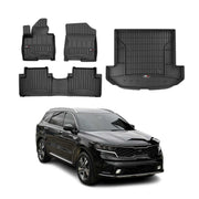 Kit Tapis de Sol et Coffre pour Kia Sorento Hybrid 2020-2022 en Caoutchouc Noir