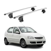Barres de toit transversales Alu pour Tata Indica 2010-2018 TÜV 75 kg Gris 2Pcs
