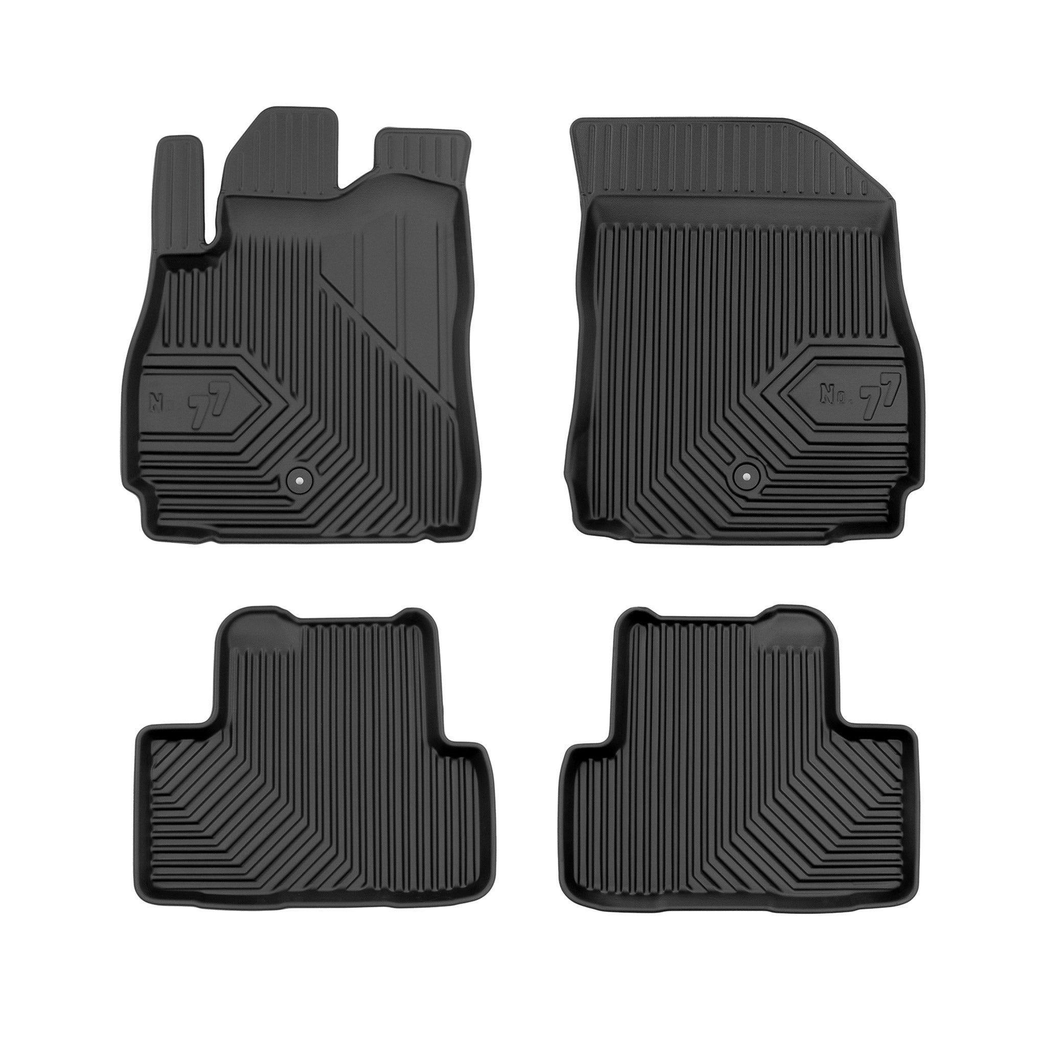 Tapis de Sol de Voiture pour Chevrolet Orlando I 2010-2018 TPE Durable Noir 4Pcs