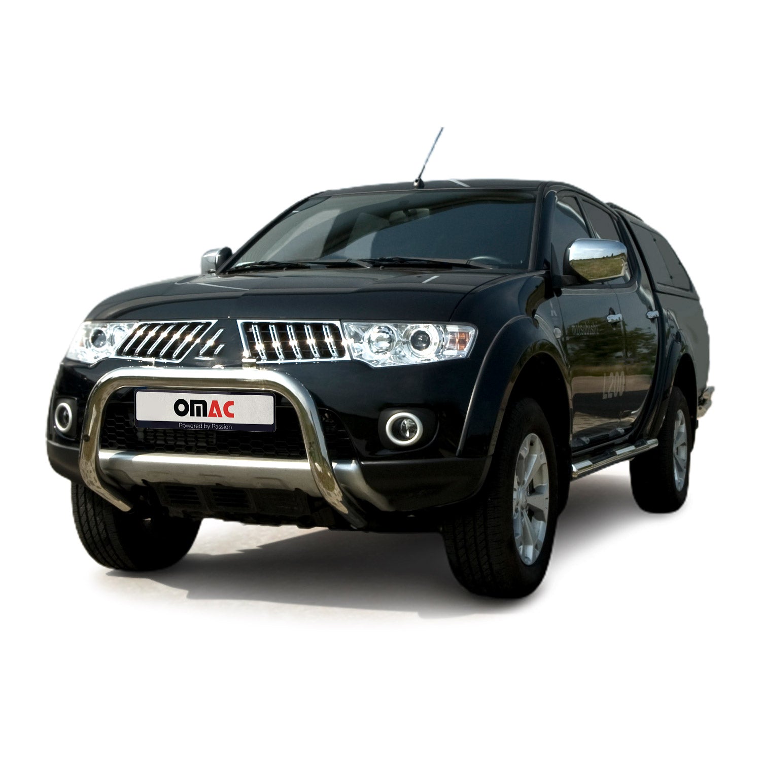 Pare-Buffle Avant Pour Mitsubishi L200 2009-2015 en Acier Inox Argent