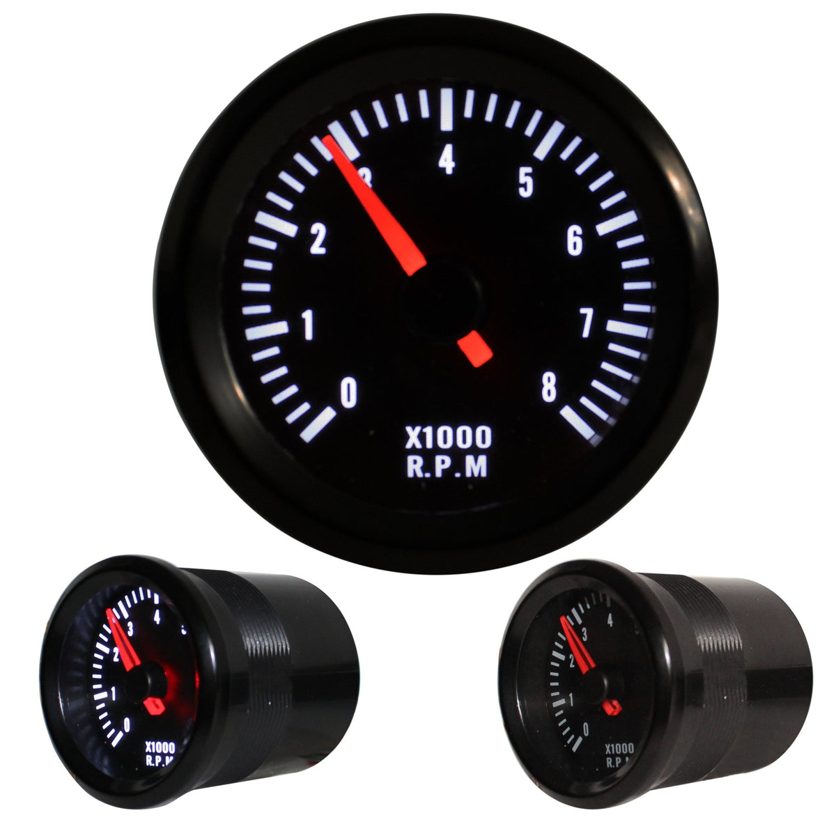 JOM Compte-tours Additionnel 0-8.000RPM Noir Ø52mm Noir Rally
