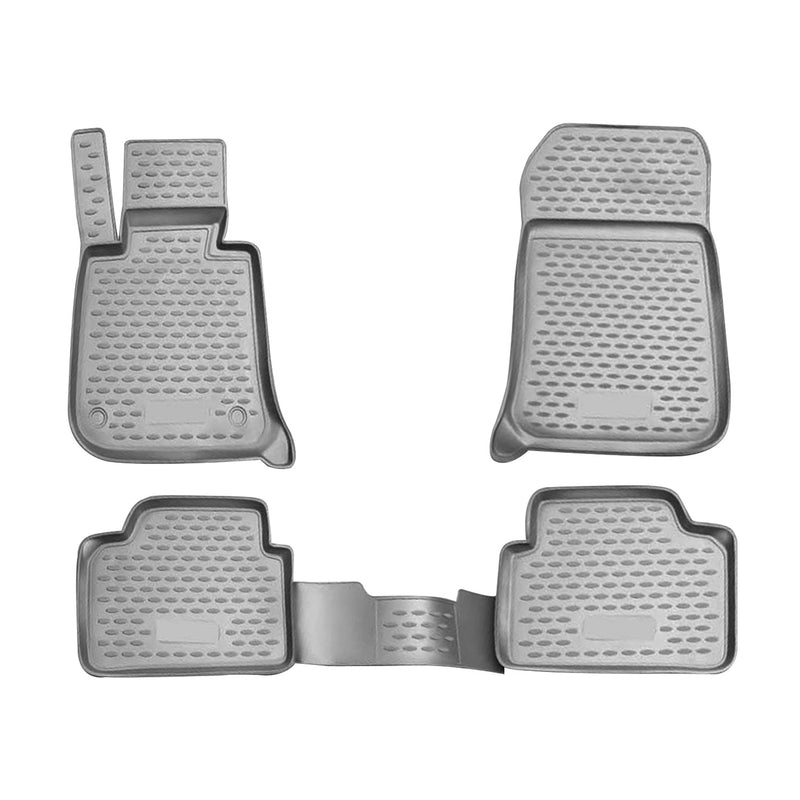 OMAC 3D Tapis de sol pour BMW Série 3 E90 E91 E92 2004-2013 caoutchouc Gris 4Pcs