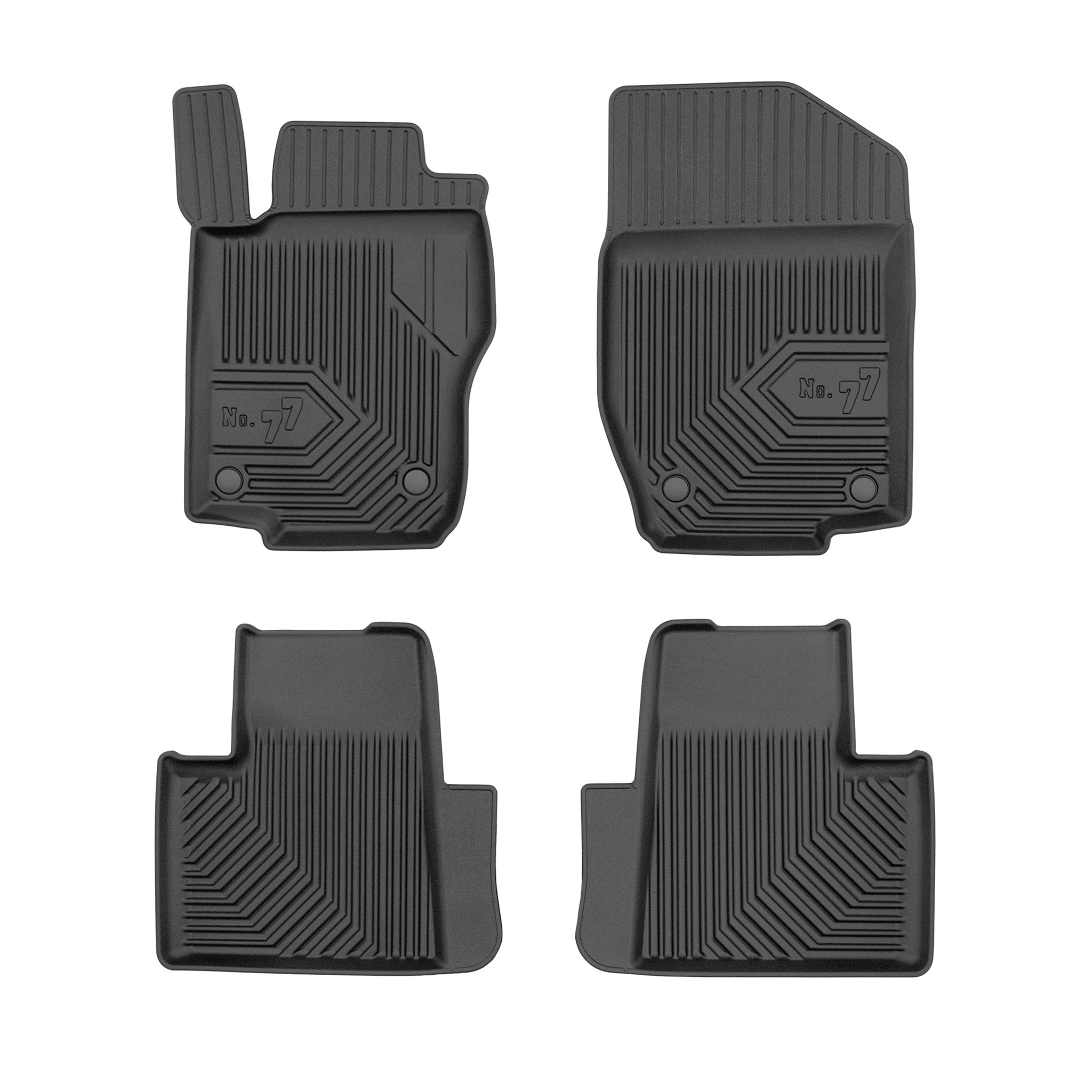 Tapis de Sol de Voiture No.77 pour Mercedes-Benz GL X164 2006-2012 TPE Noir 4Pcs
