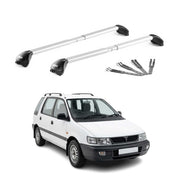Barres de toit pour Mitsubishi Space Wagon I 1991-1997 Gris Argenté 2 pièces ABE