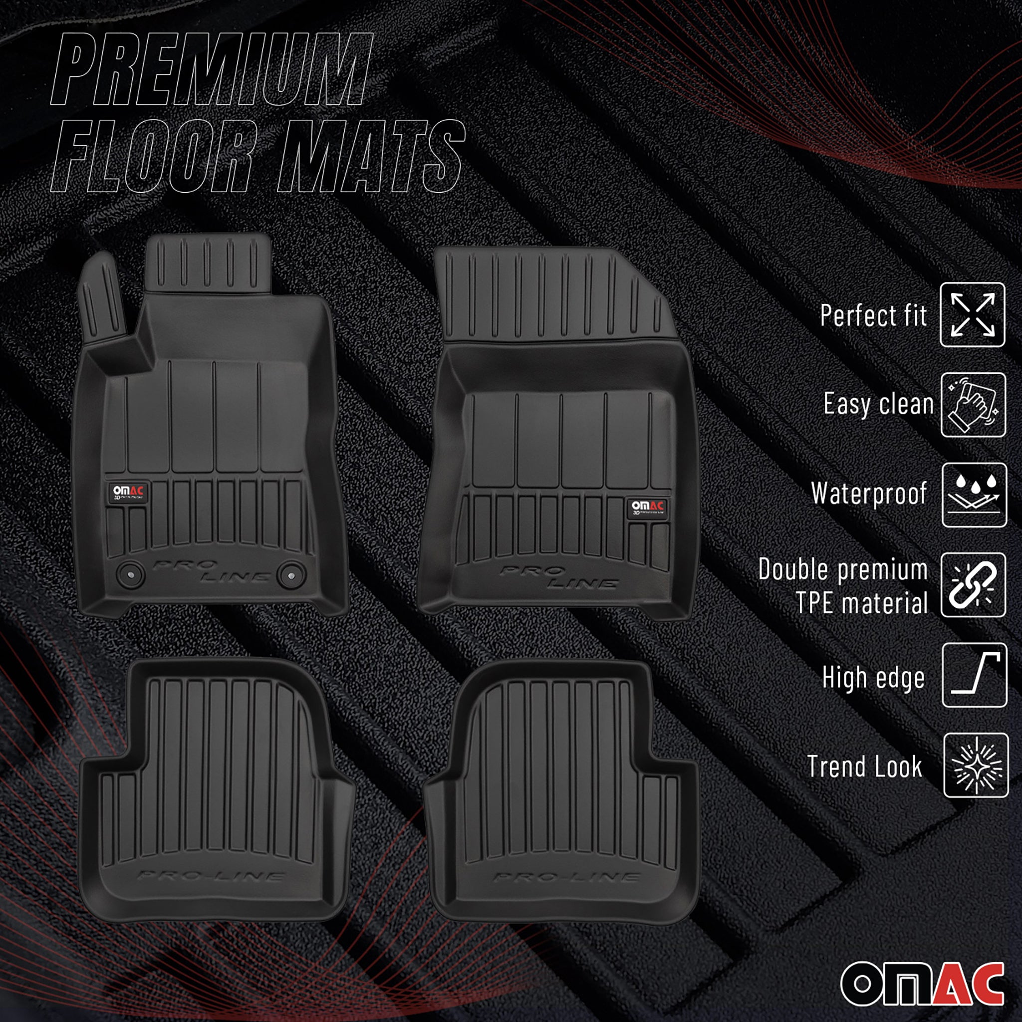 Tapis de Sol pour Citroen C3 2016-2022 TPE Noir
