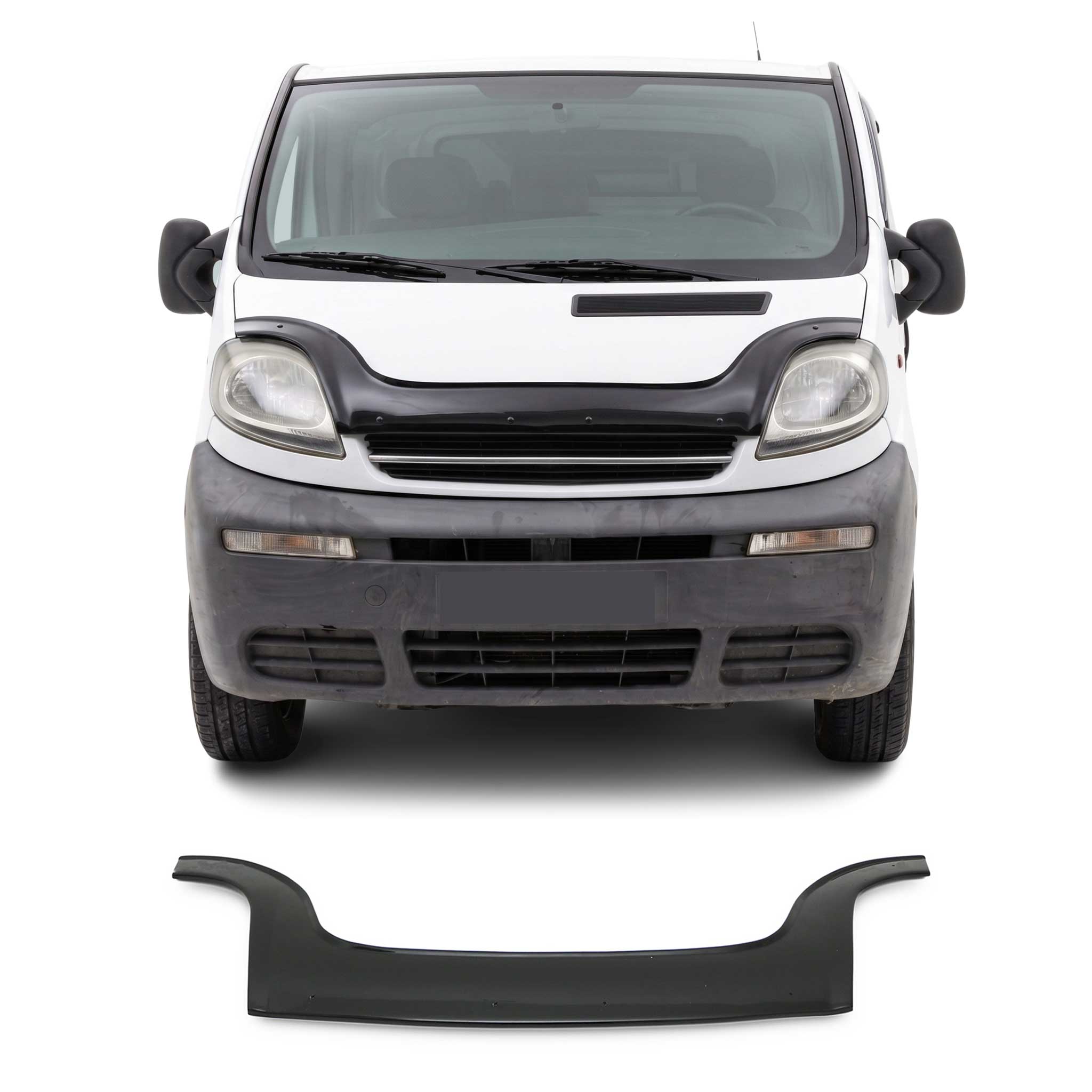 Deflecteurs d'air capot de voiture pour Renault Trafic 2001-2014 Acrylique Noir