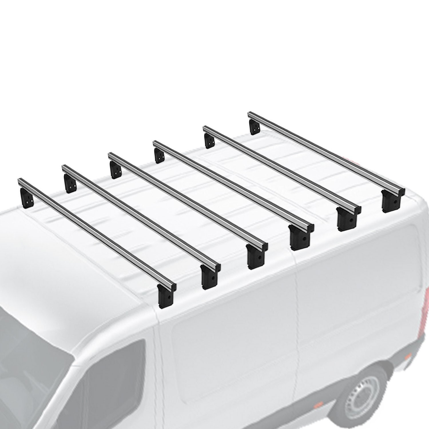 Barres de toit Transversales pour Mercedes Sprinter 2018-2026 Aluminium Gris 6x