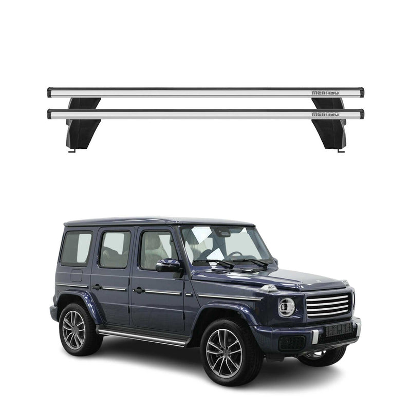Menabo Barres de toit transversales pour Mercedes Classe G W463 II 2019-24 Gris